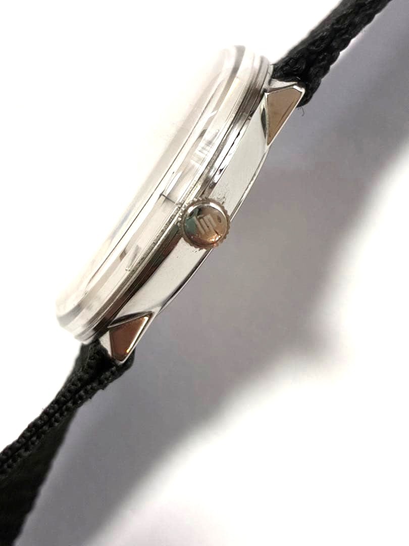 LIP Panoramic Vintage Mens Wristwatch Silver Dial NATO Strap Made in France Japa