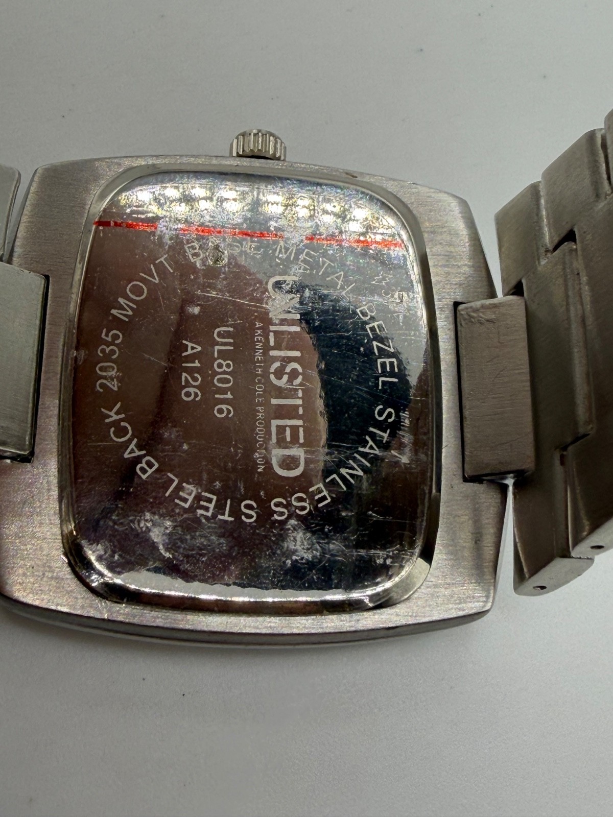 UNLISTED QUARTZ WATCH UL8016 MEN SILVER BARREL JAPAN ANALOG NEW BATTERY