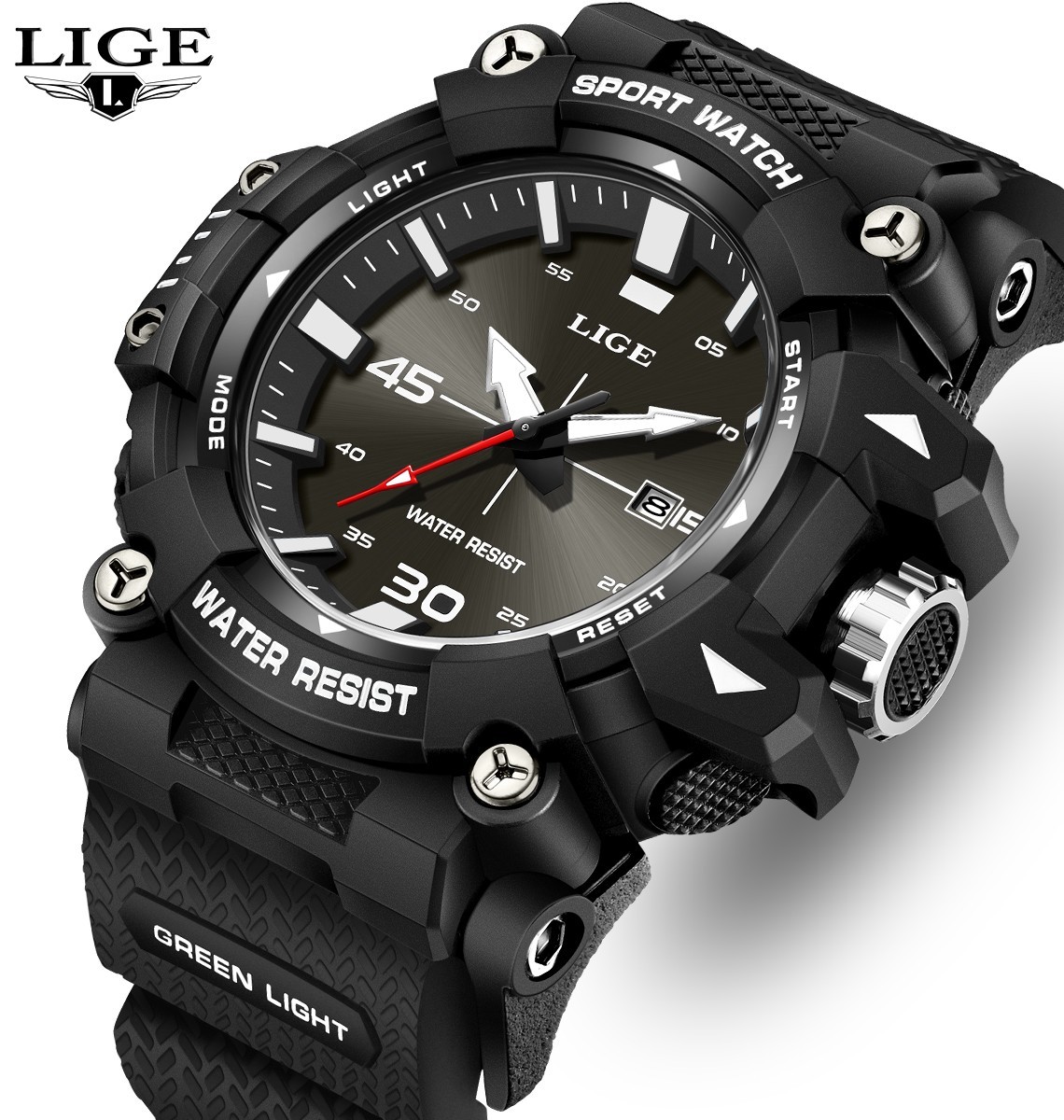 Waterproof Men Watch Quartz Date Luminous Casual Sport Man Wristwatch Boxed