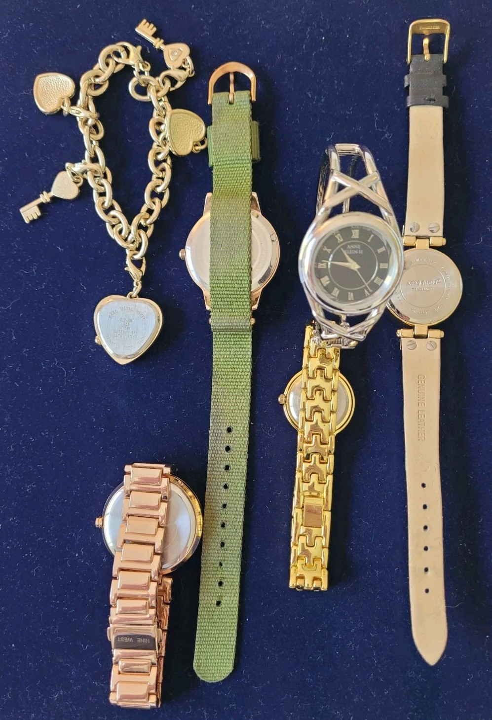Woman’s Fashion Watch Lot (6); Various Brands; Analog; New Batteries, Running