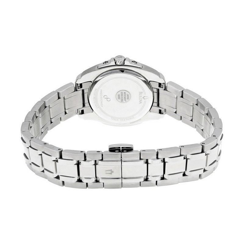 Bulova Precisionist 96M108 Women’s Round Mother of Pearl Analog Date Watch