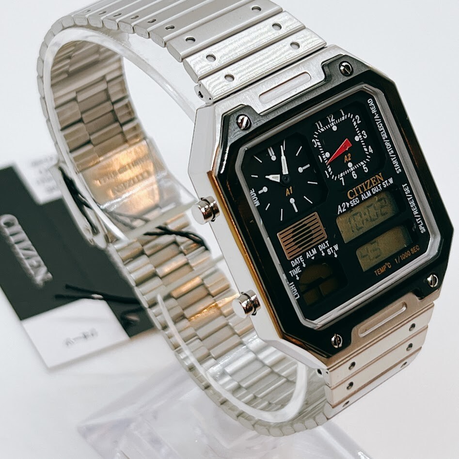 Citizen JG2126-69E Record Label Ana-digi Thermo Sensor Quartz Unisex Watch Japan