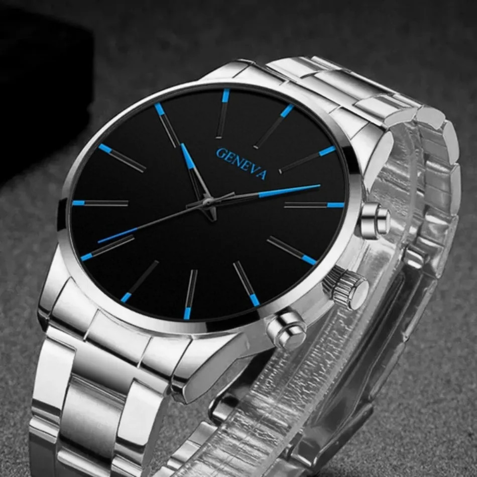 2pcs Luxury Men’s Quartz Watch Set, Business & Casual Wear – Ideal Gift for Back