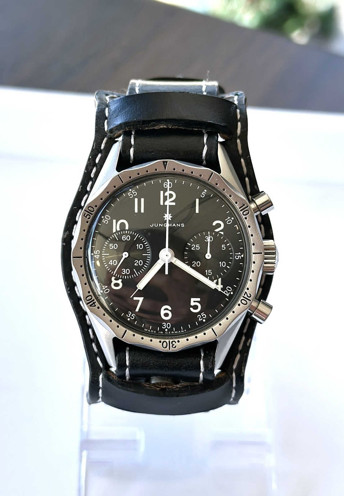 Junghans Flieger-Chronograph Edelstahl Wasserg