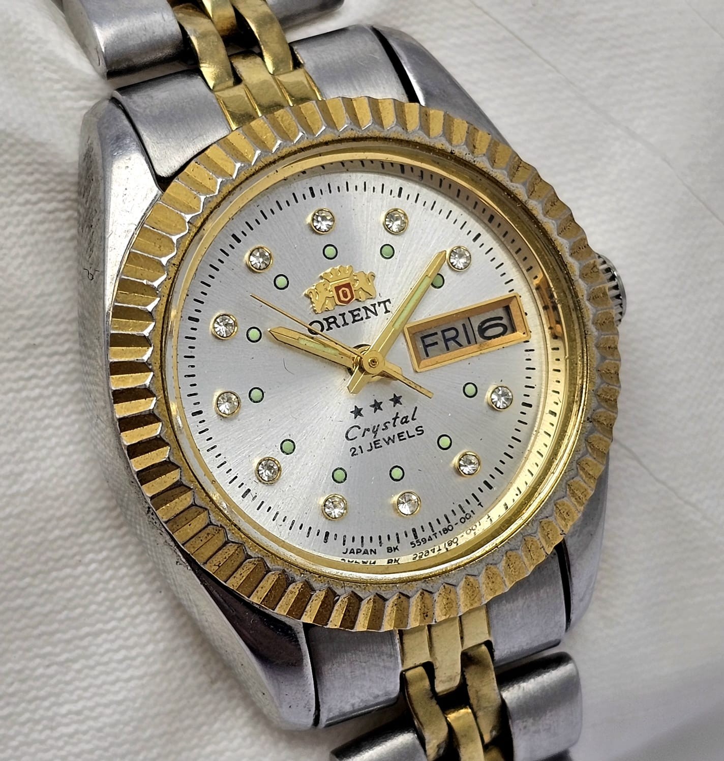 Orient Tri Star Crystal President Automatic Day/Date Vintage Women’s Watch