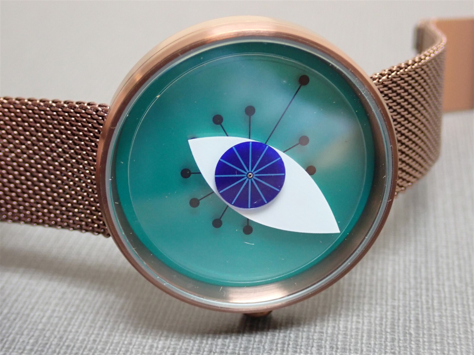 NEW Projects Watches PJT-7223 Ray Blue 40mm Brown Mesh Metal Band Watch