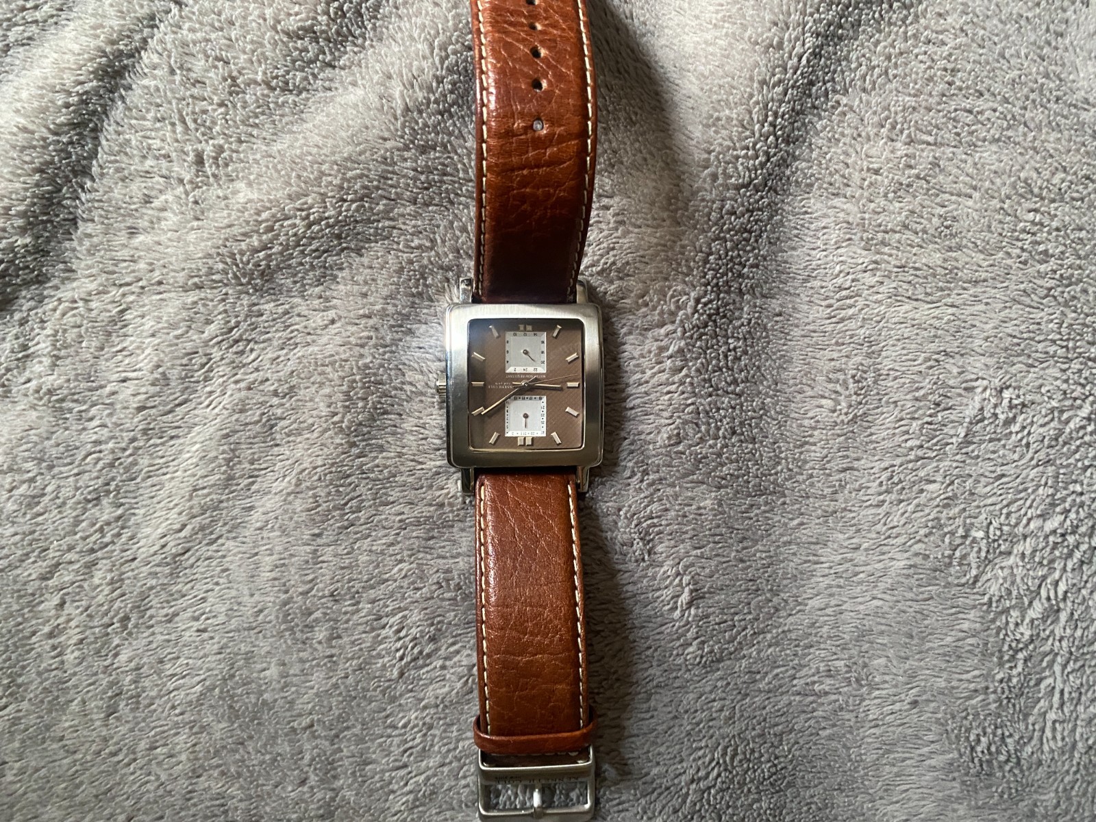 Kenneth Cole KC1341 Vintage Multifunction Watch 38mm case 24mm brown leather str