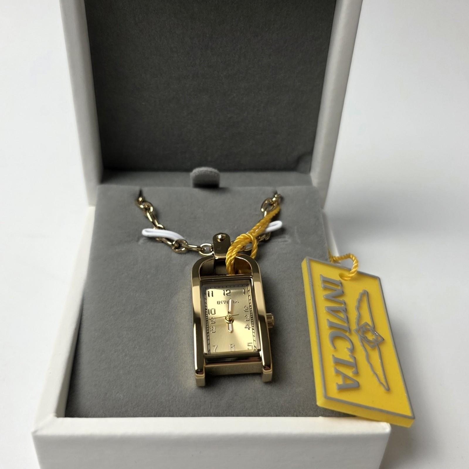 NEW Invicta Mini Angel Women’s Necklace Watch 17.5 mm, Gold (49935) #0421