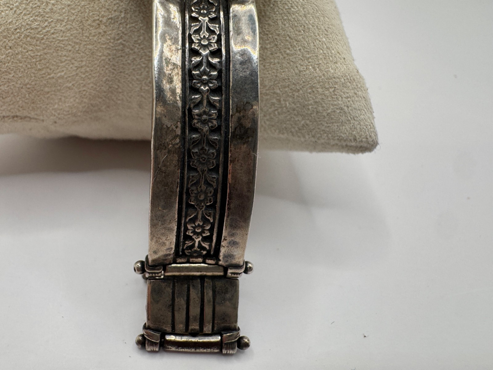 Vintage Israel Sterling Silver Silpada Designs Watch, Hammered Bezel