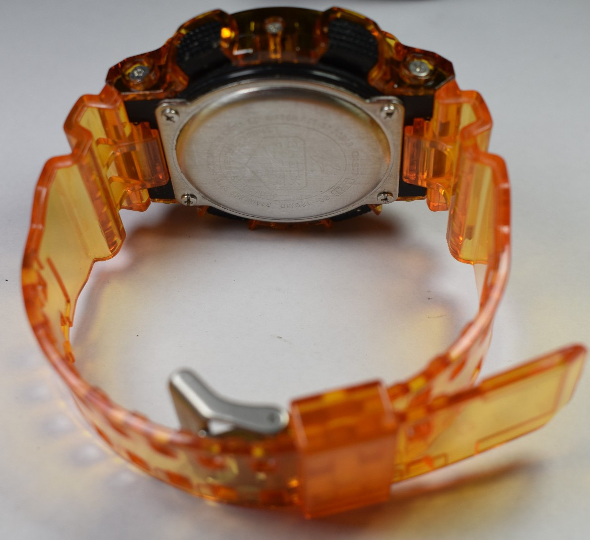 MODIFIED Casio G-Shock GD-120MB (3427) Men’s Orange/Black Watch NEW BATTERY!