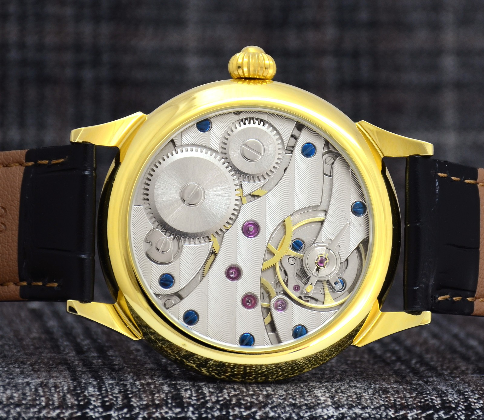 Art Deco men’s watch Gold Marriage Watch Mechanical Luxury Watch Roman Miller