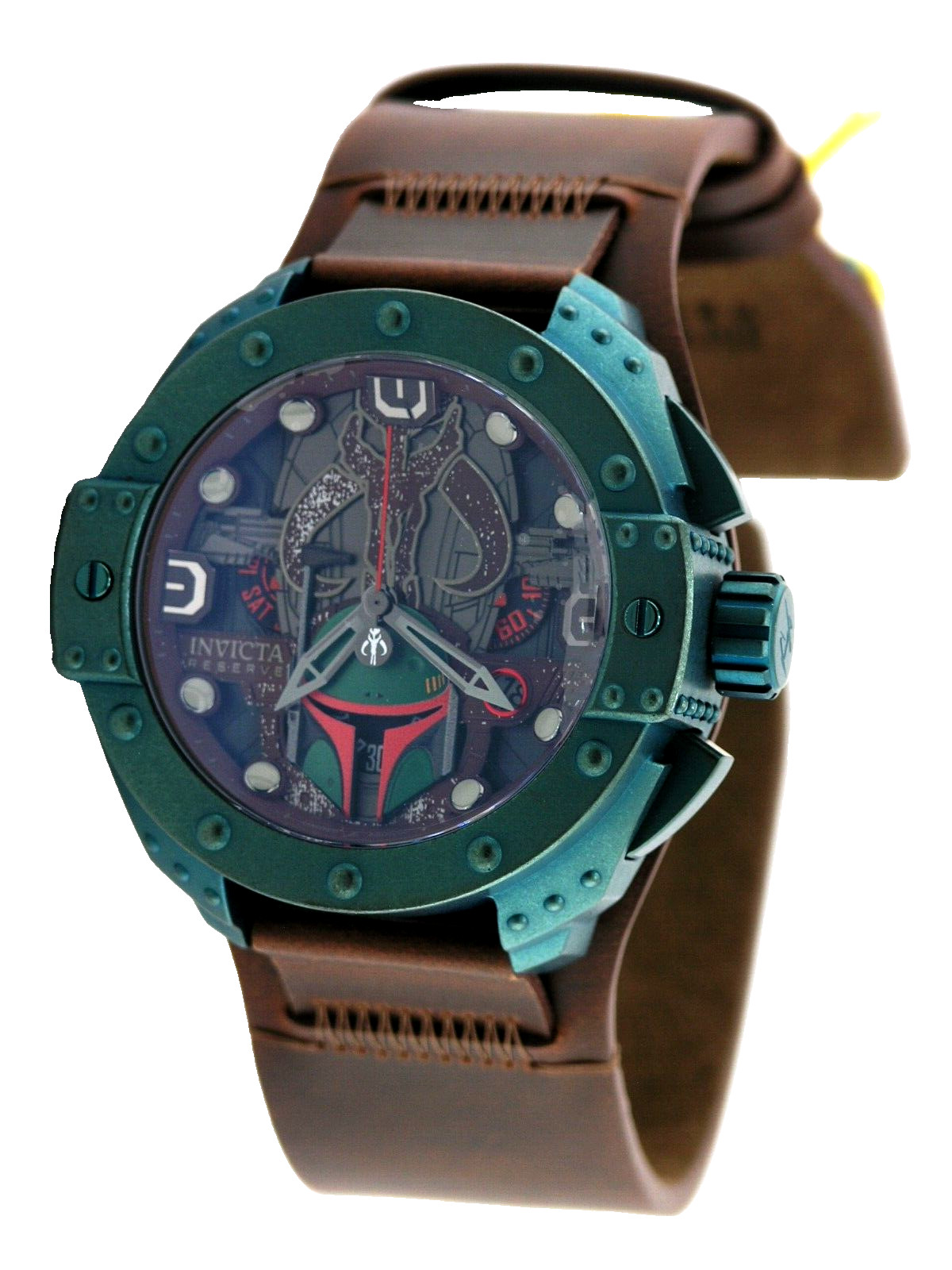 NEW INVICTA 44298 STAR WARS BOBA FETT SWISS CHRONOGRAPH STEEL LIMITED 52MM