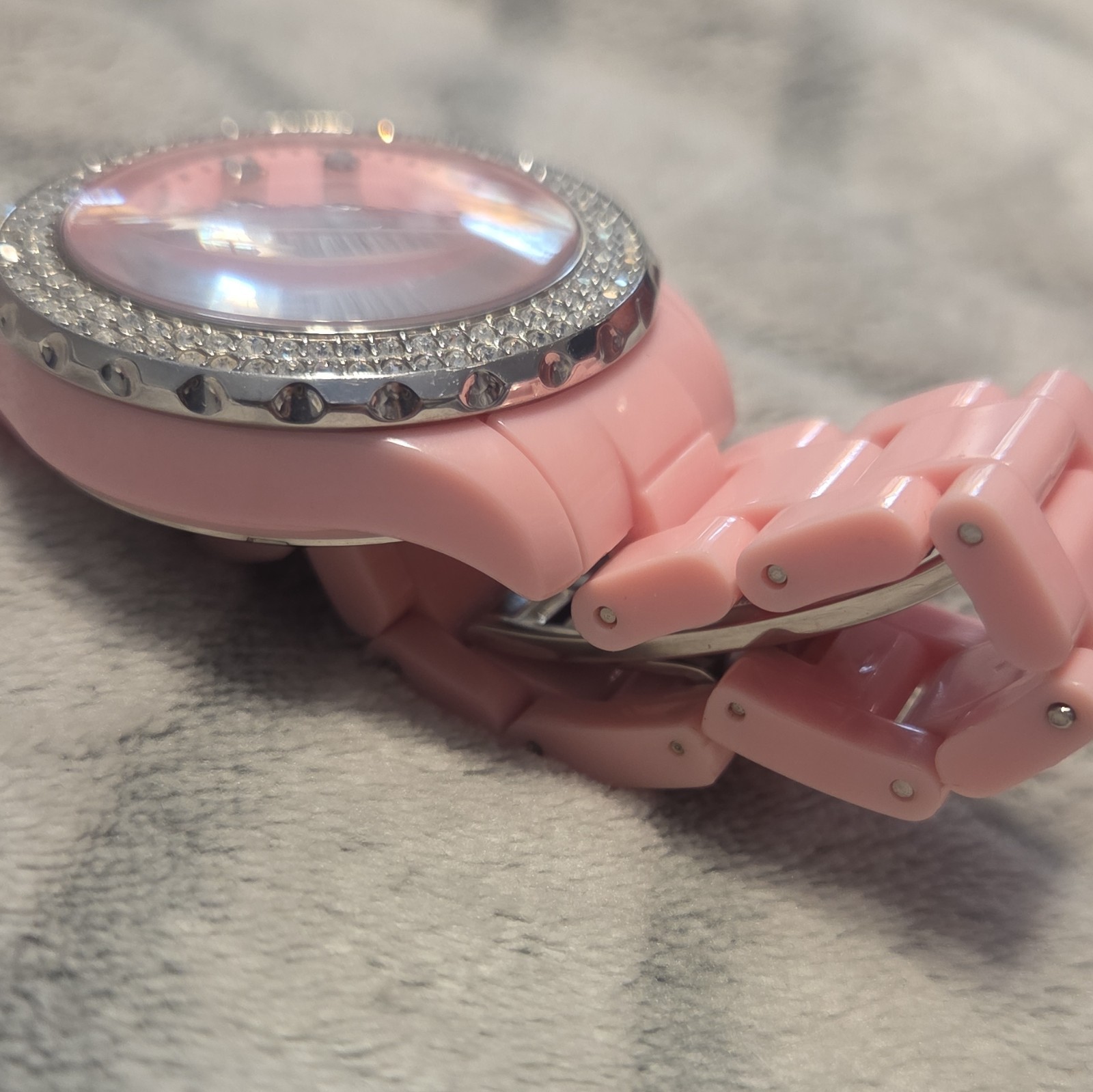 ToyWatch Women’s Pink Analog Quartz Watch, Plastic Bracelet, Date, 50m 5 ATM
