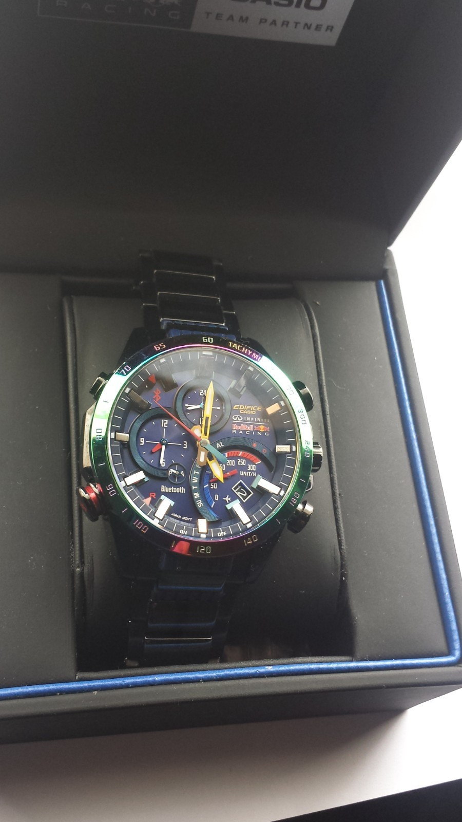 MENS CASIO EDIFICE EQB-500RRB Red Bull Racing Infiniti Multicolour Watch Boxed