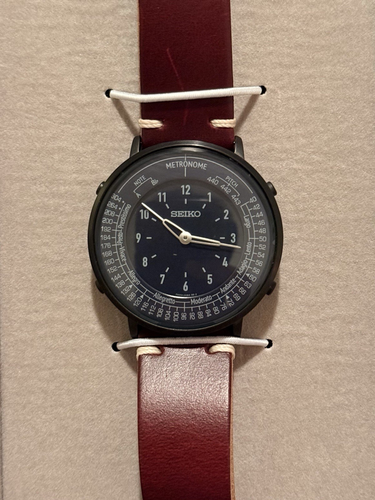 Seiko Metronome Watch SMW004A Quartz Navy Standard Japan NEW