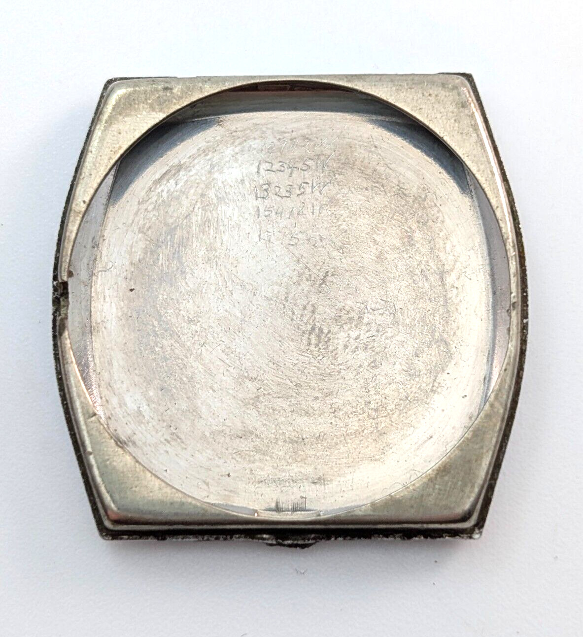 Vintage OLYMPIC Gsell & Co 7j 28mm Swiss Watch Movement & Rear Case PARTS REPAIR