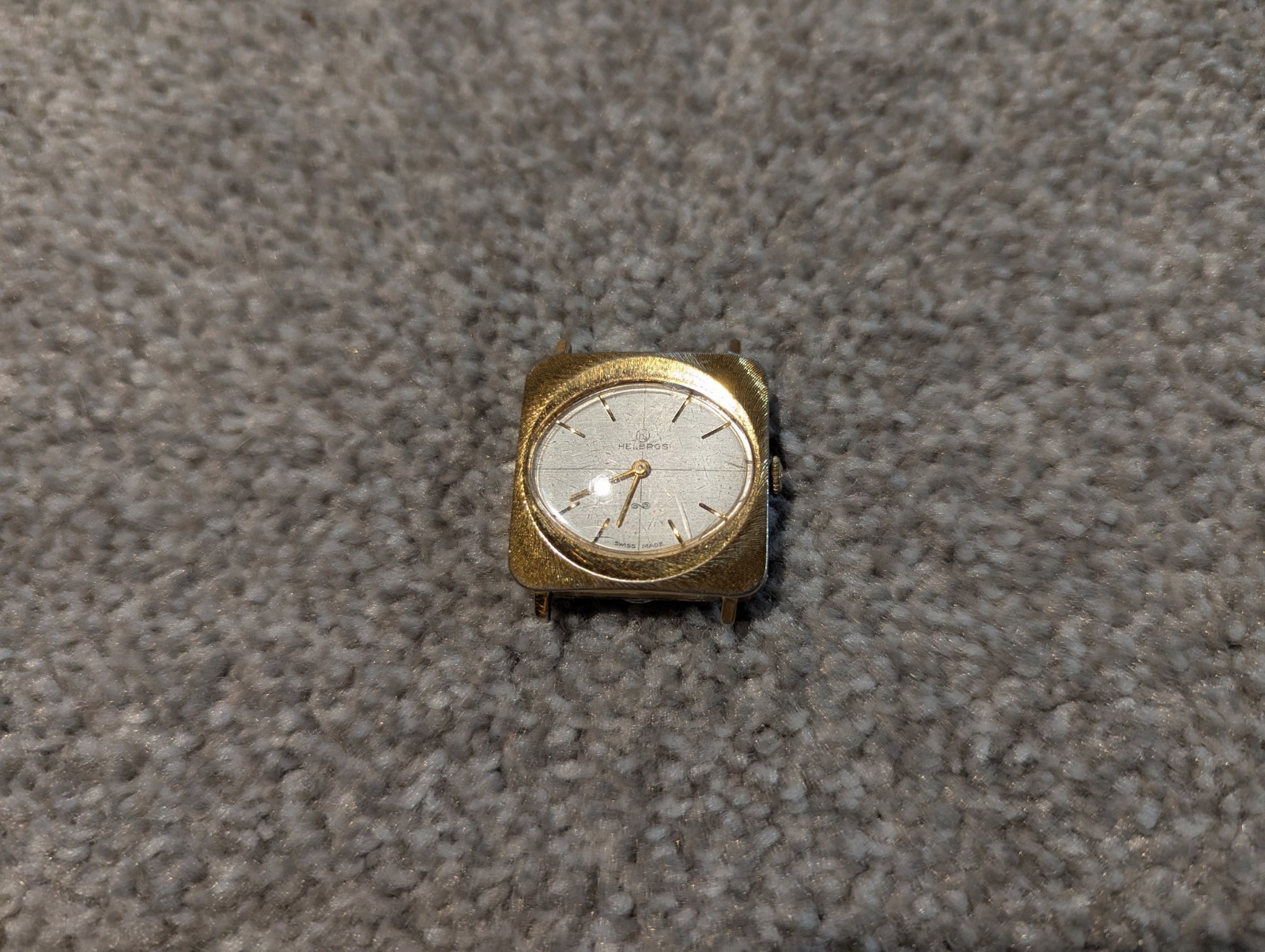 Vintage Helbros Watch Gold Tone Swiss Made Switzerland