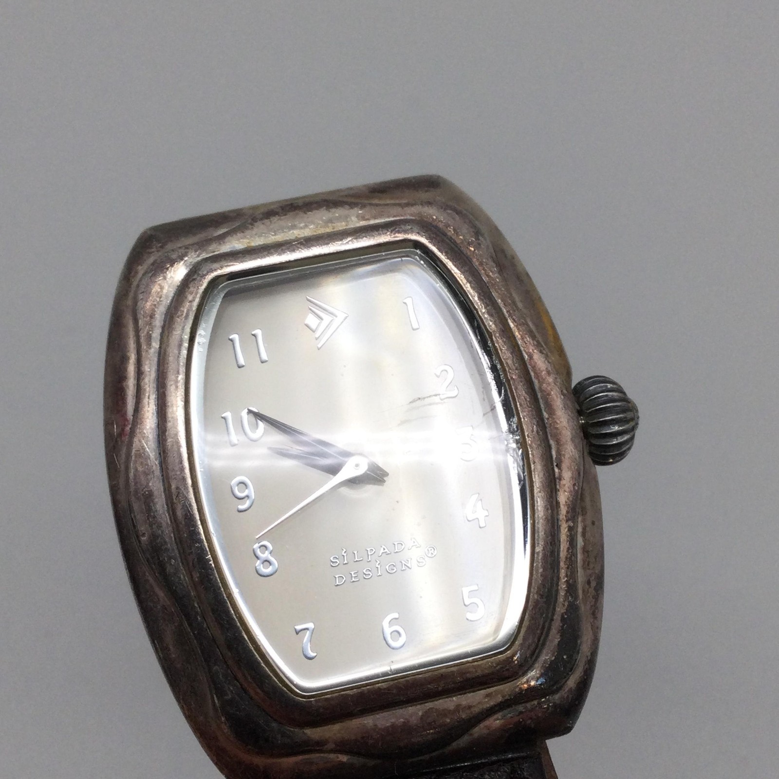 Silpada Designs Womens Watch 30mm Cream Dial Brown Leather Wrap Band New Battery