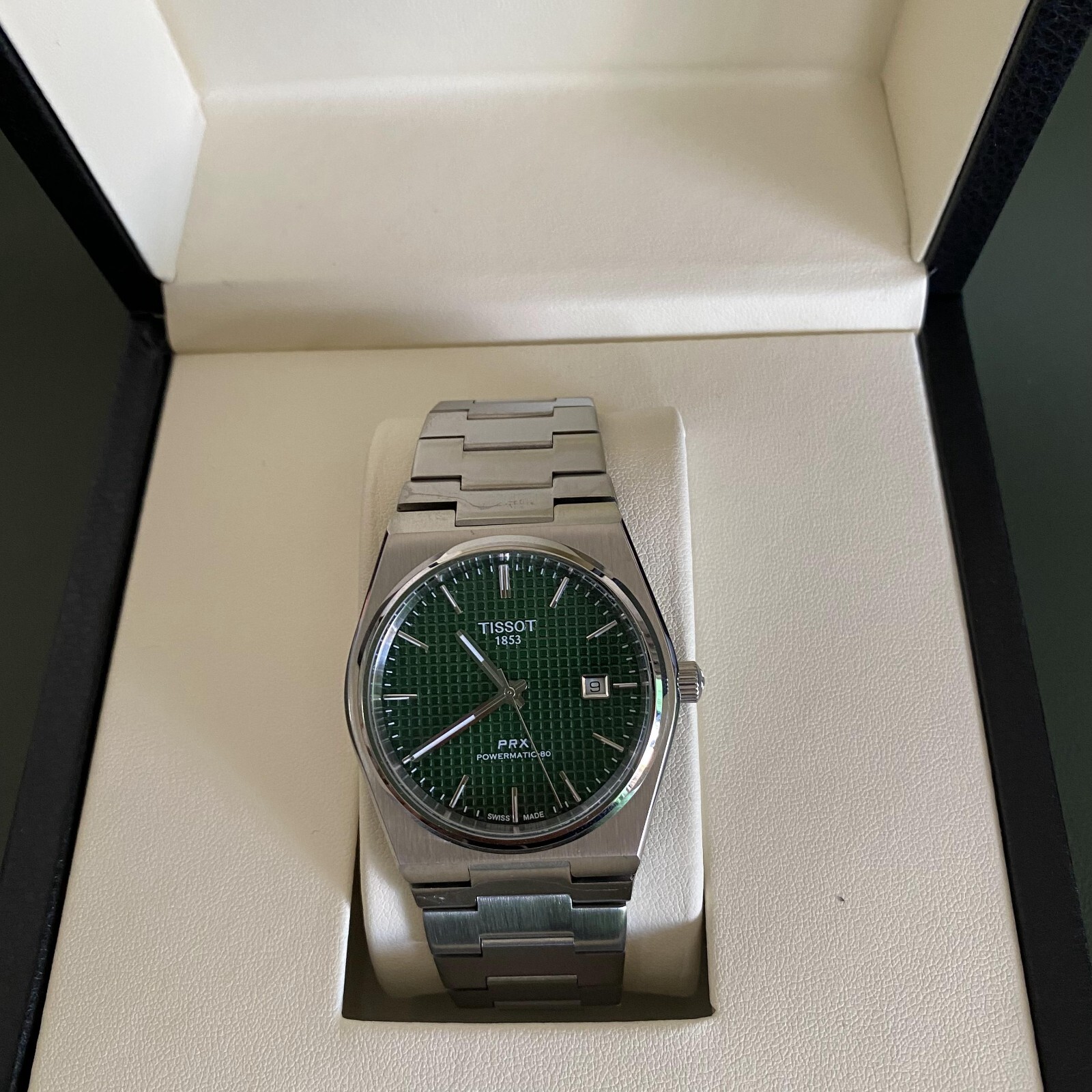 New Tissot PRX Powermatic 80 Blue Dial Stainless Steel Watch T1374071135100