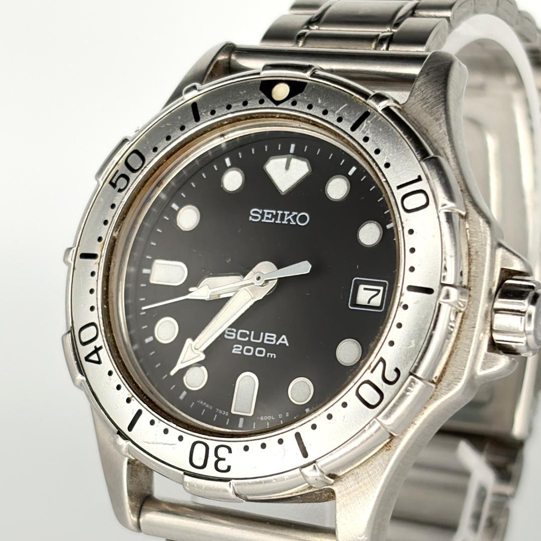 Seiko 7N35-6000 Scuba Quartz Diver Wrist 16cm Watch