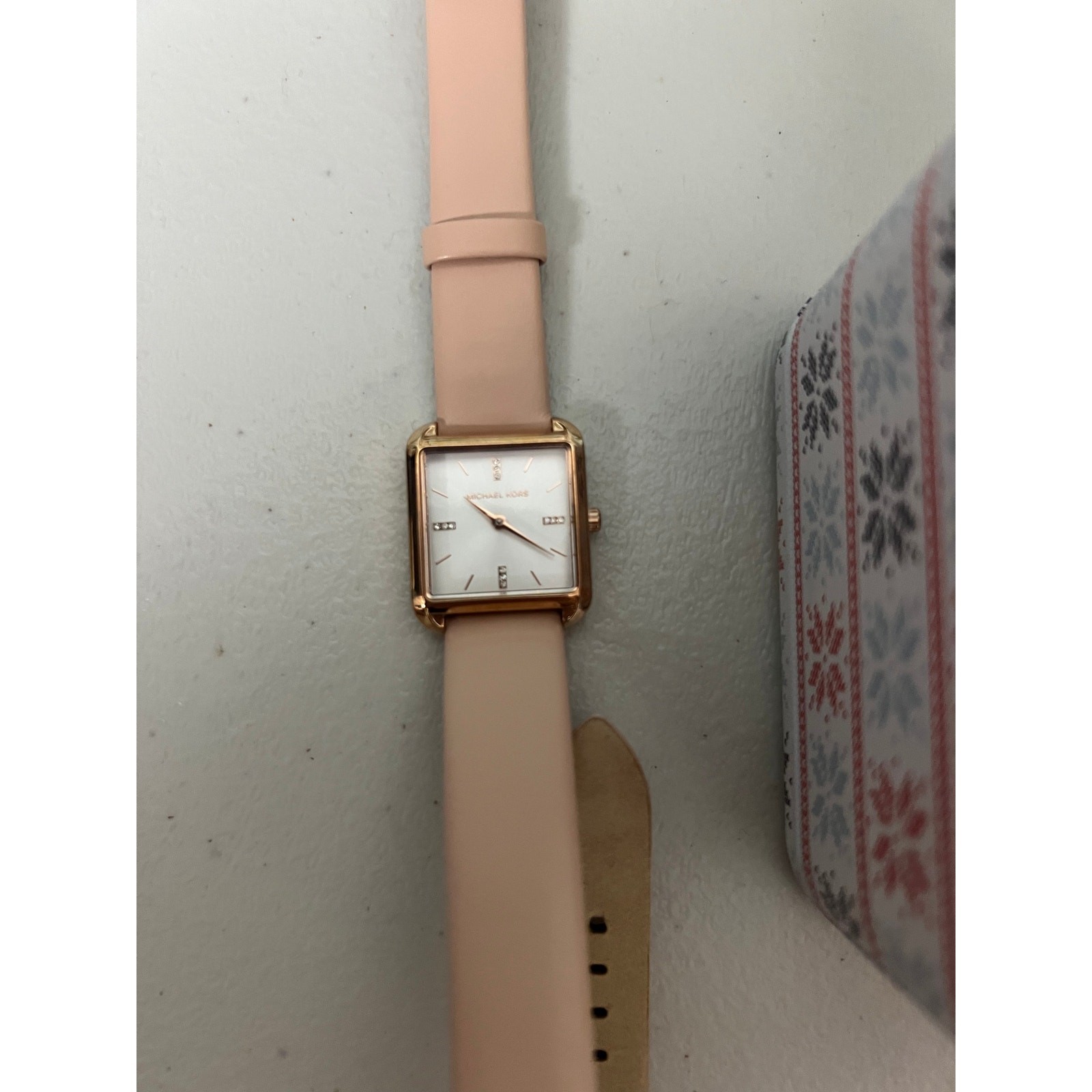 Michael Kors MK2826 Drew Three-Hand Blush Pink Leather Double Wrap Women’s Watch