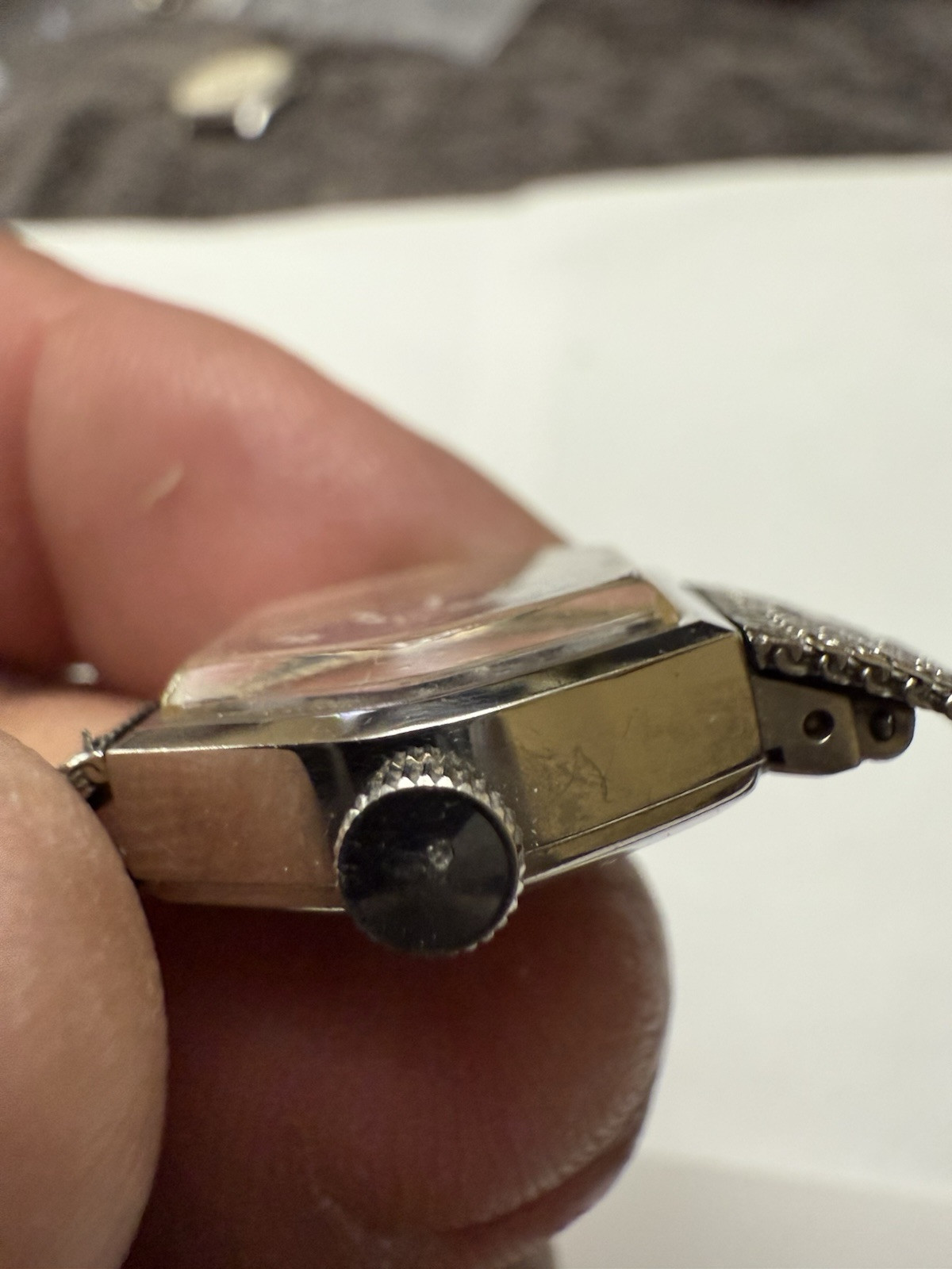 1970 SEIKO Vintage Womens Mechanical Watch 11-5199 Hexagonal Silver Toned RUNS!