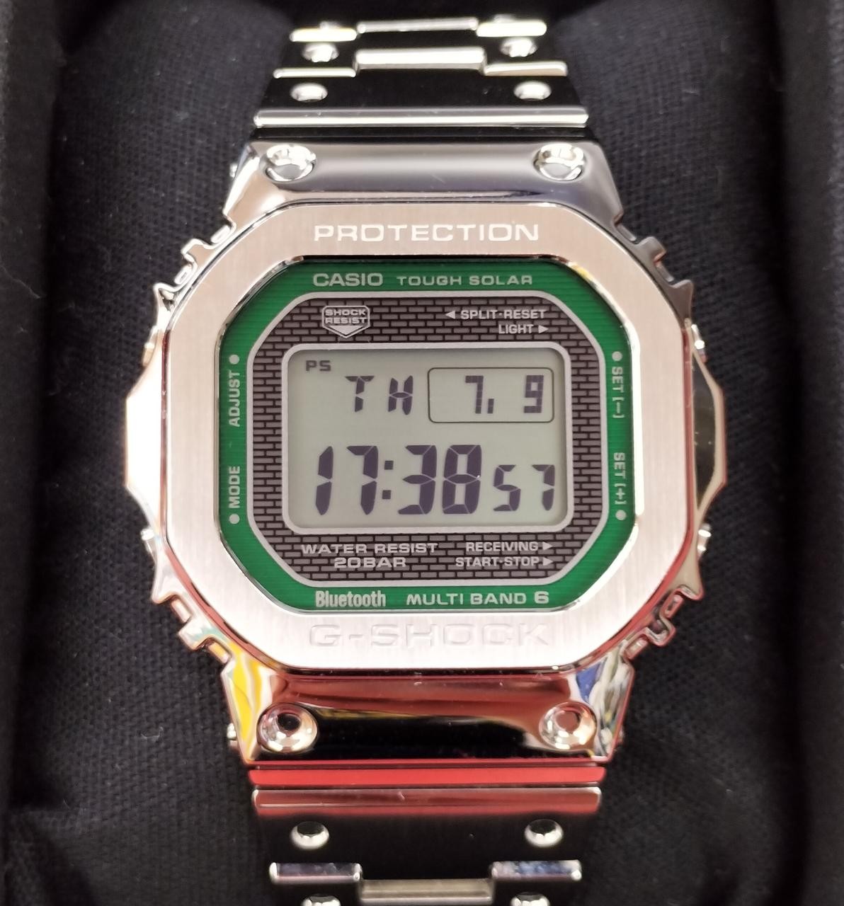 CASIO G-SHOCK GMW B5000D 3JF Silver Solar Men Watch Auth Japan