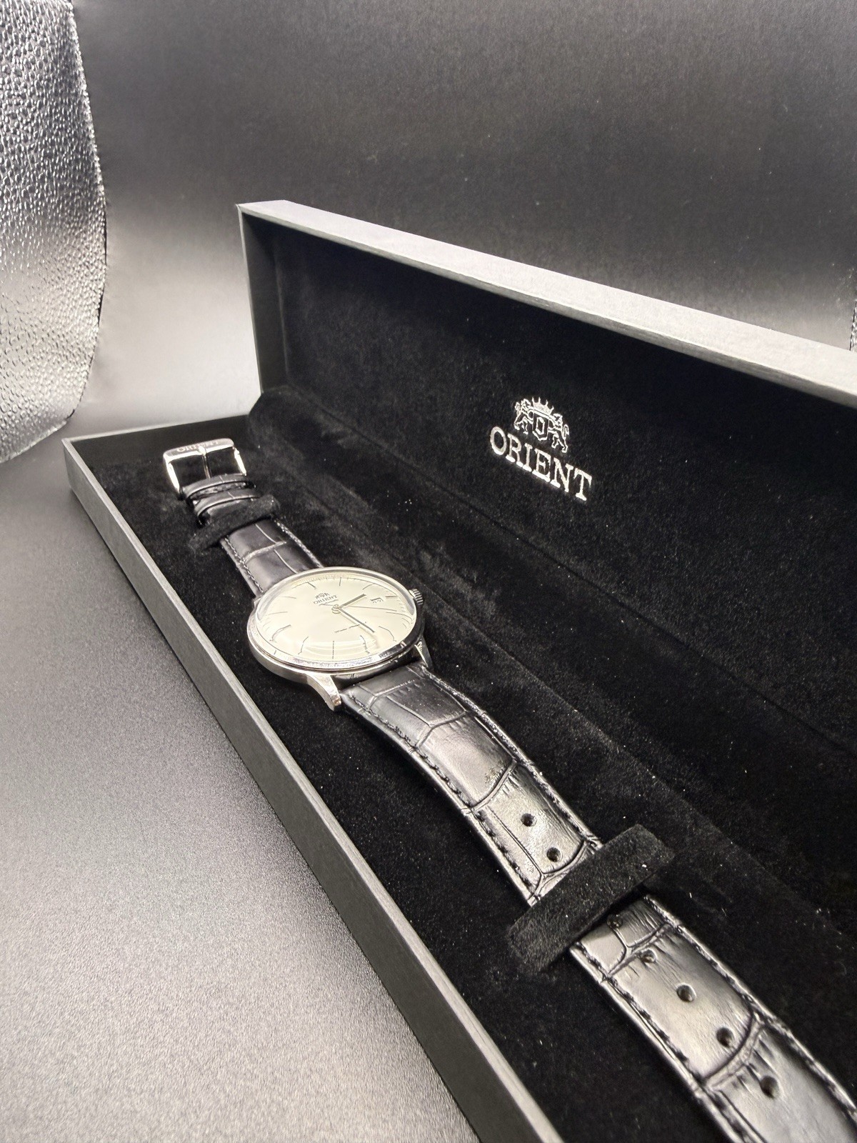 Orient Bambino – Version 3 – New Mineral Crystal – New Leather Strap – Box