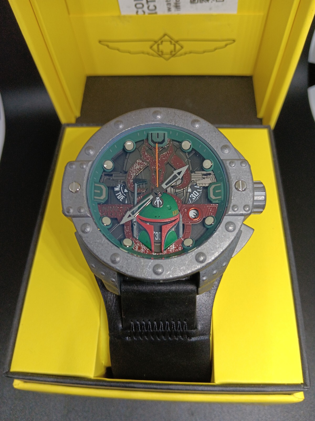 NEW INVICTA 39754 STAR WARS BOBA FETT SWISS CHRONOGRAPH STEEL LIMITED 52MM