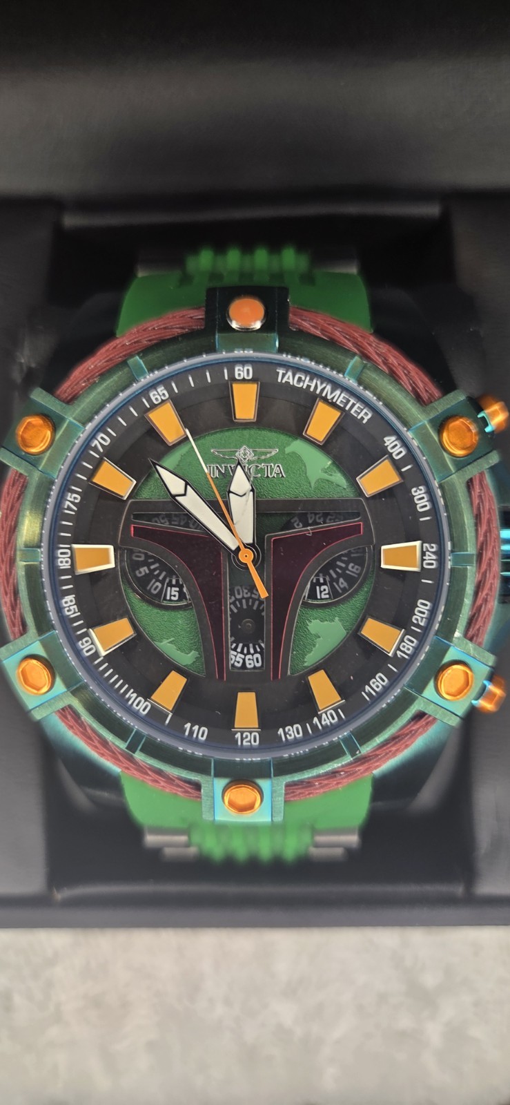 Invicta Boba Fett Star Wars 56 mm *LIMITED EDITION* Swiss Z60 Quarts Watch 27231
