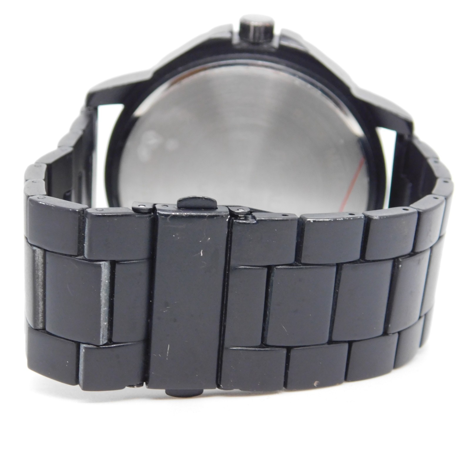 FMD FMDAL8055 Black-Tone Quartz Men’s Oversize Watch Sz. 7 1/2″ New Battery