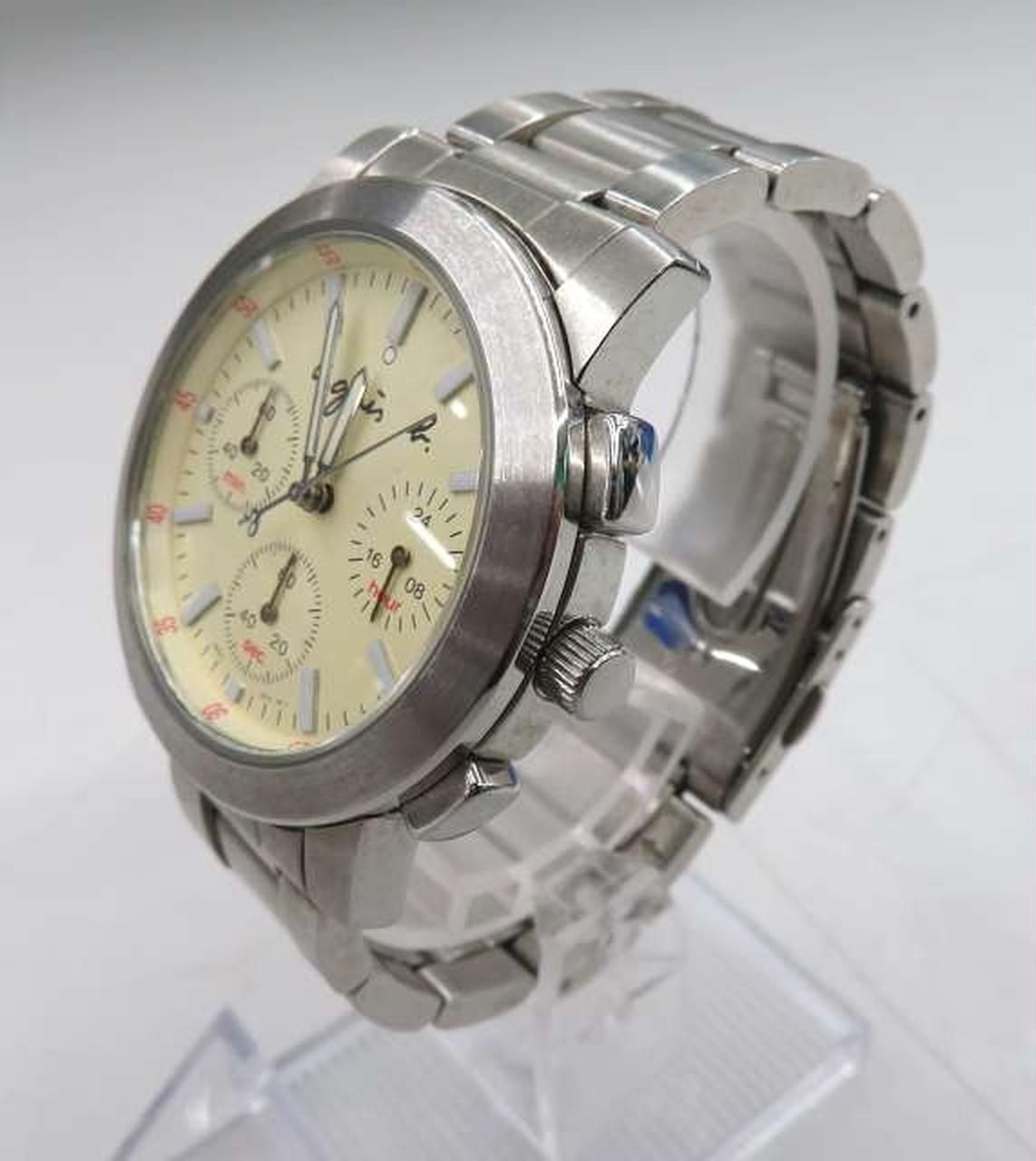 AGNES B. Quartz Analog Watch V654-0A10 Used