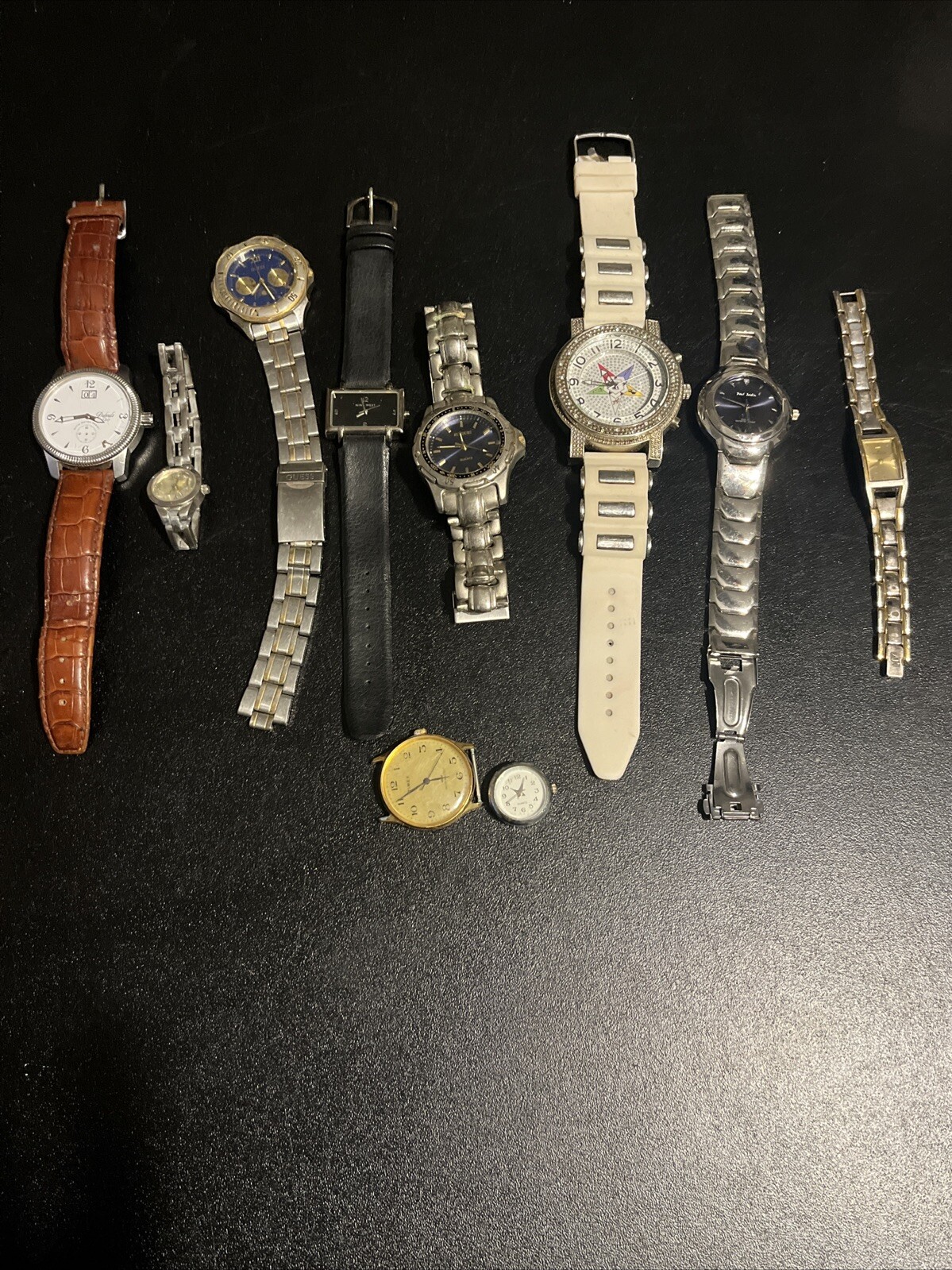 10 Vintage Wristwatches – Variety Brands – as is