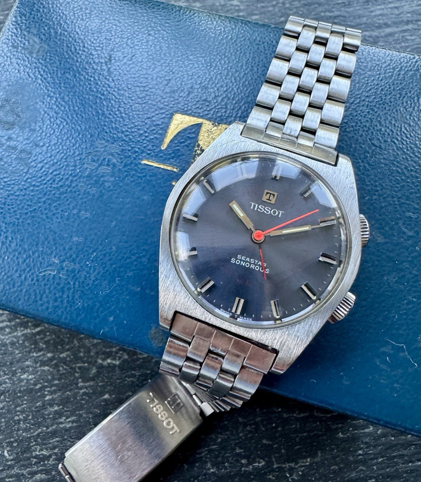 LOVELY VINTAGE TISSOT SEASTAR SONOROUS MEN WRISTWATCH REF:40500-3X-C:1969’s