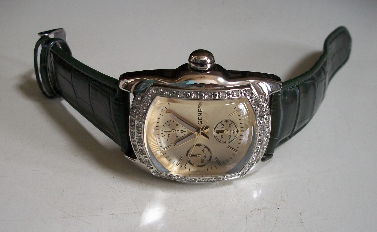 MEN’S MULTICOLOR LEATHER BAND FASHION DRESSY CASUAL FUN WATCH