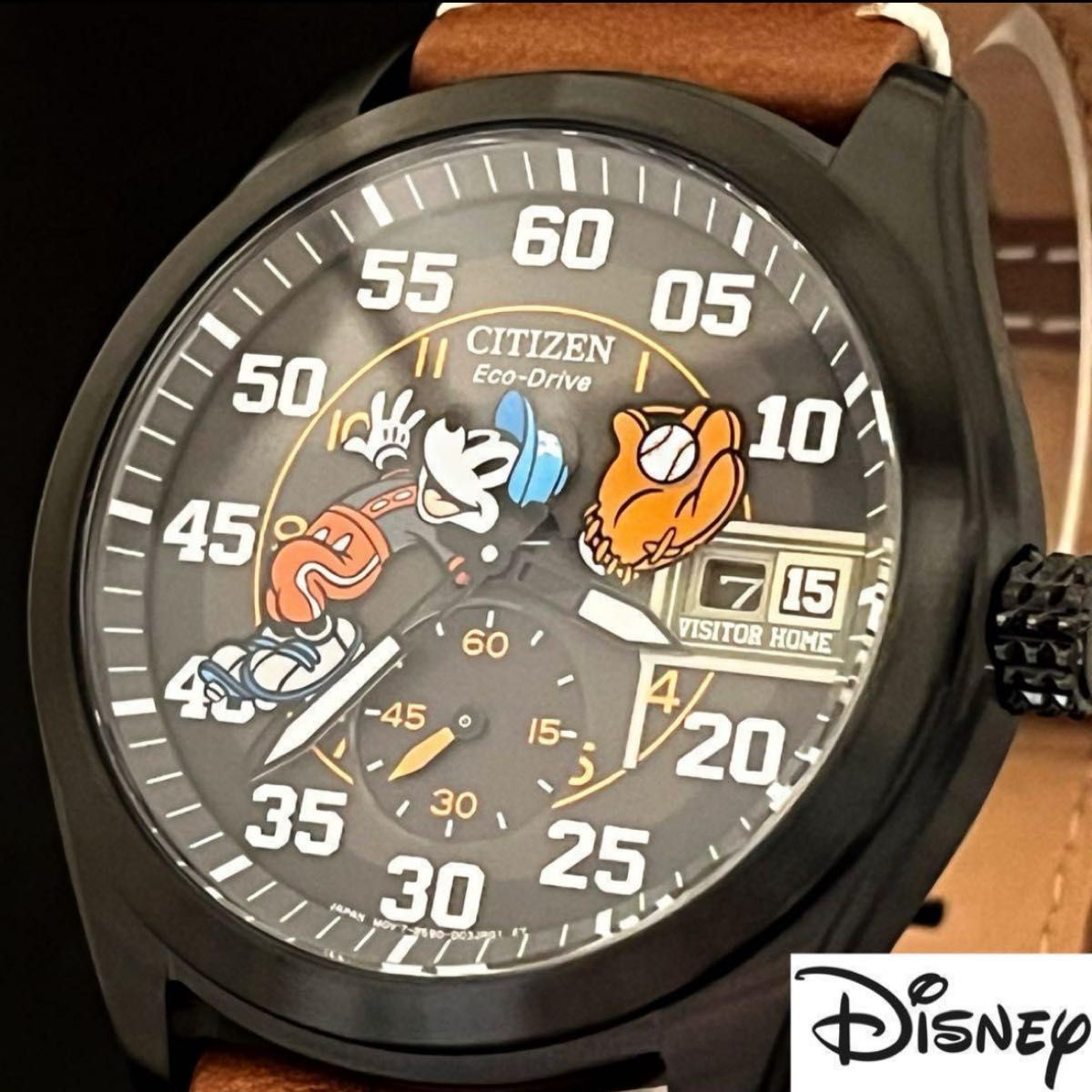 Disney CITIZEN Wristwatch Mickey Mouse Disney Men’s Gift Mickey Baseball