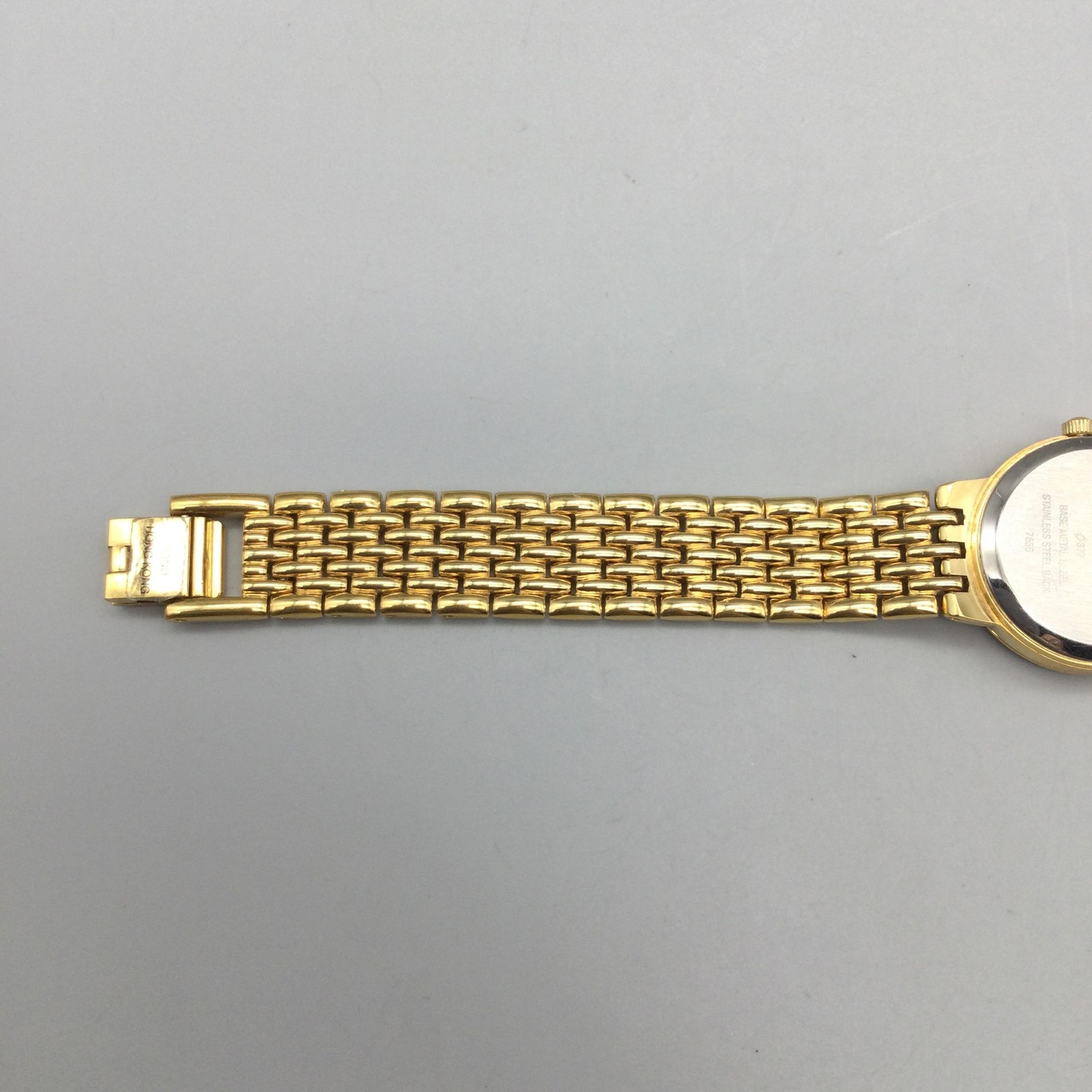 Jules Jurgensen Womens Watch 22mm Gold Tone Red Gemstones New Battery 6.75″
