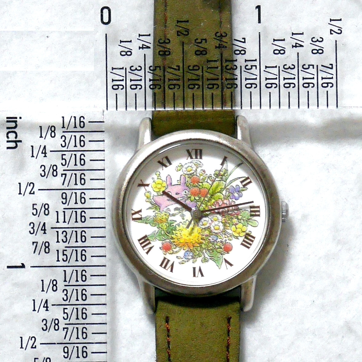 SEIKO ALBA Ghibli My Neighbor Totoro Watch ACBS551 Khaki Leather Original Box