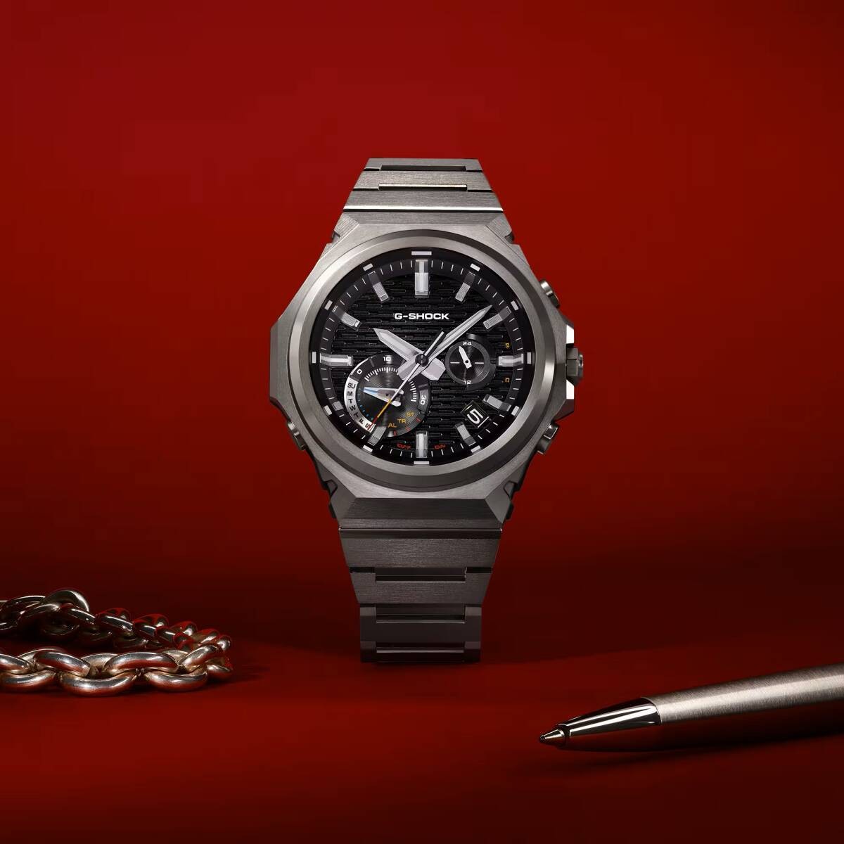 CASIO G SHOCK G STEEL GST B1000D 1A Bluetooth Mobile Link Function Metal Silver