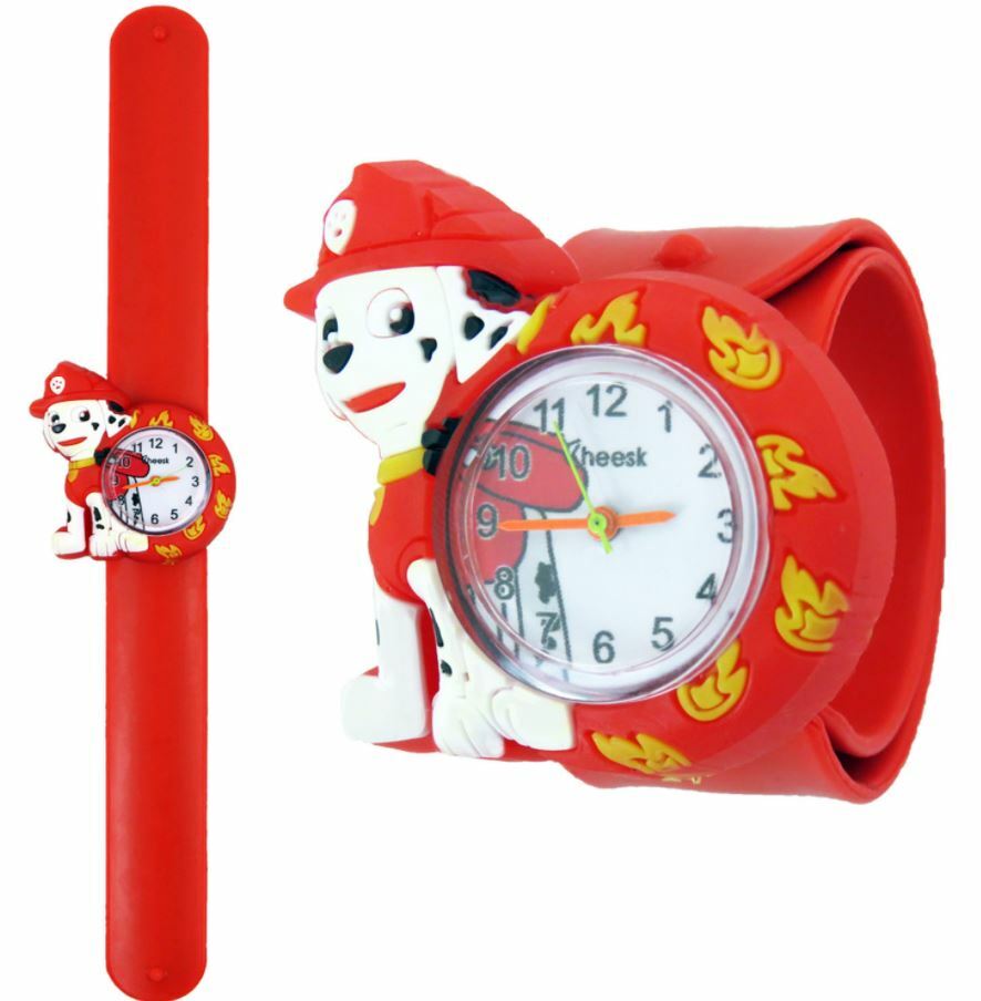 Paw Patrol MarshAll Red Kids Analogue Wrist Watch Kids Slap On Snap Watch
