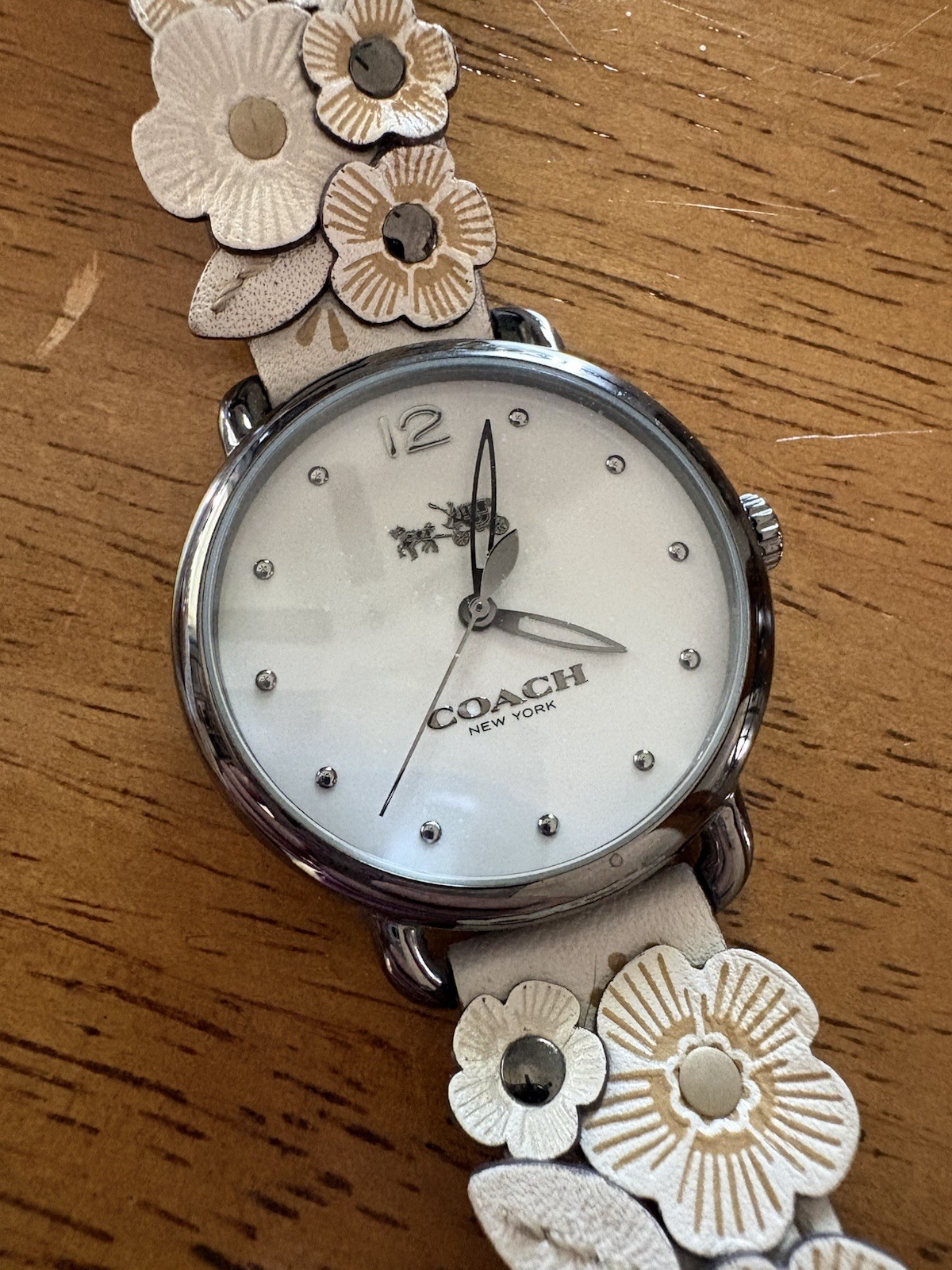 Coach Women’s Delancey Watch White Dial Floral Appliqué circa 2017 *NEVER USED*