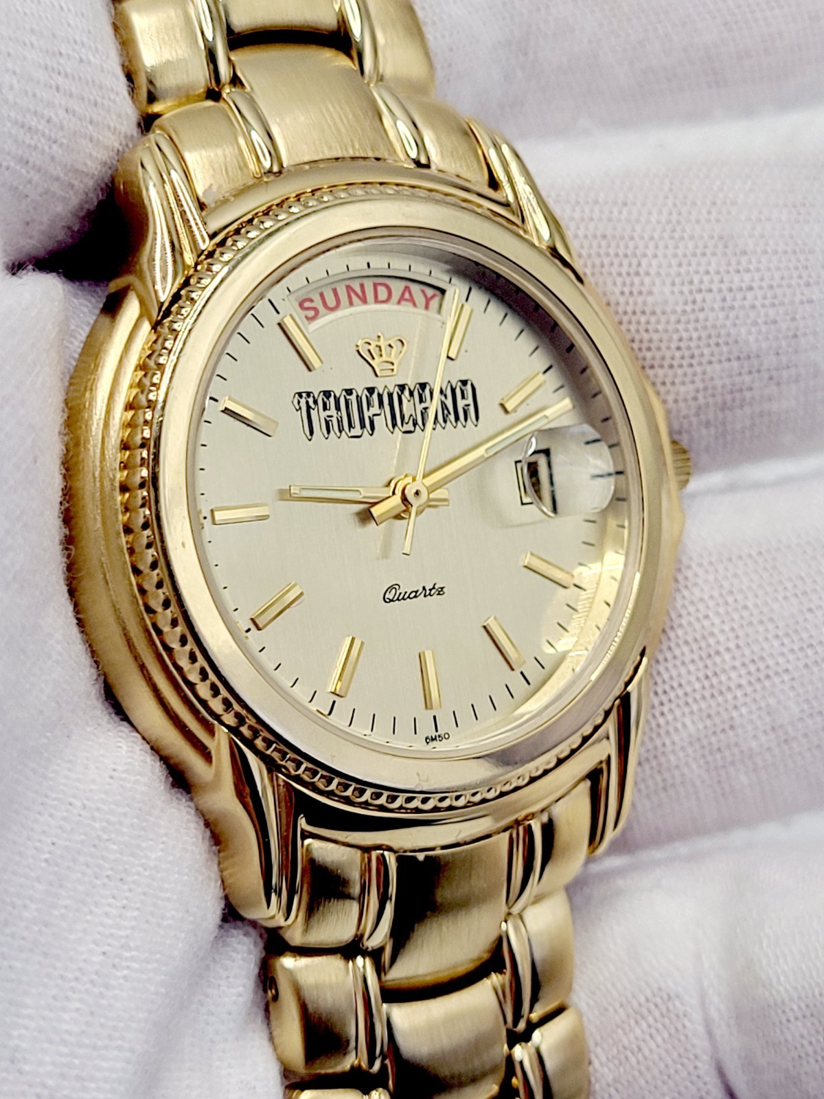 Jules Jurgensen Tropicana Watch 1980’s [New] 35mm Unisex Day-D Date New Battery