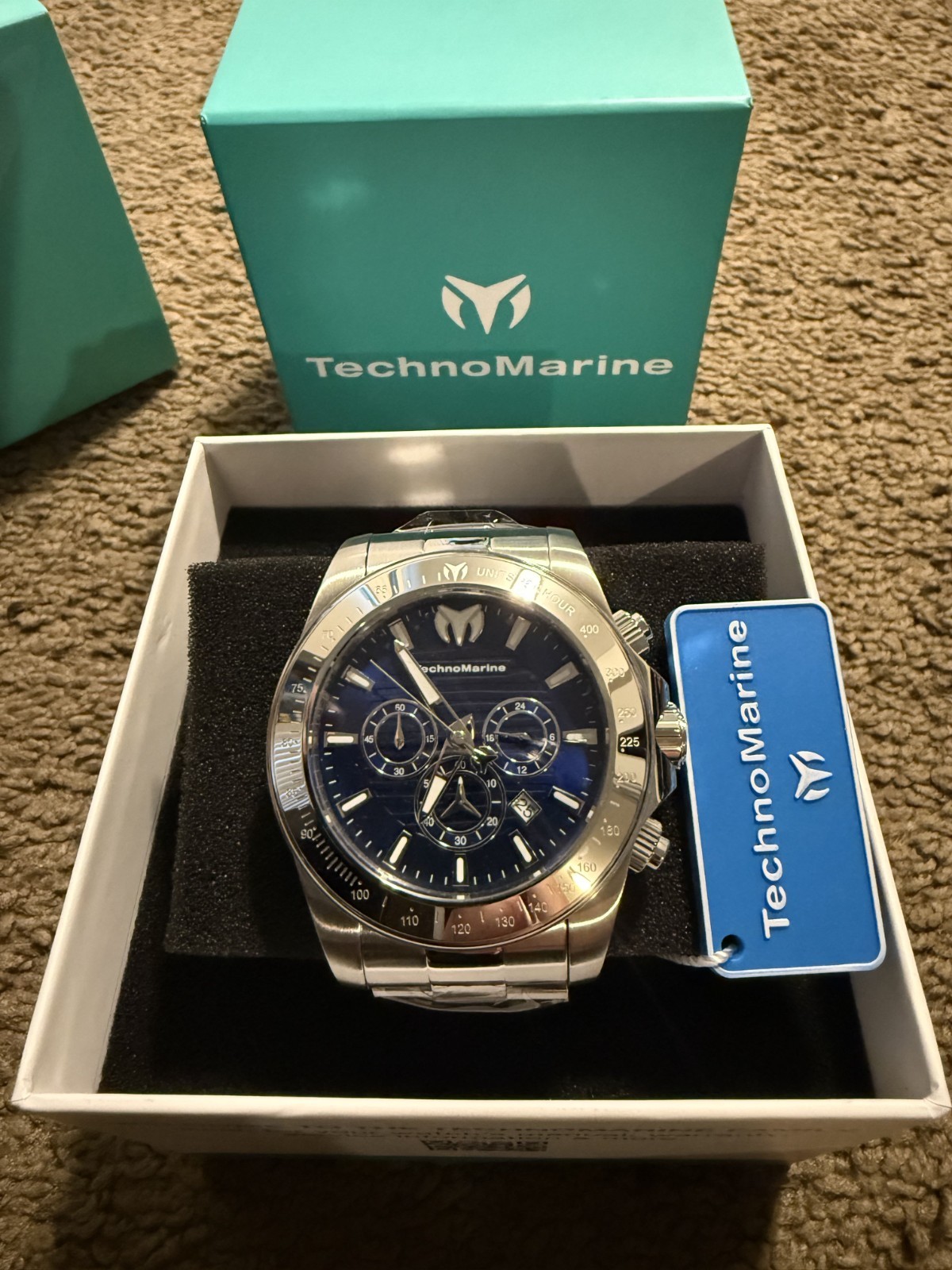 TechnoMarine Manta Grand Men’s Watch – 47mm, Steel (TM-220123)