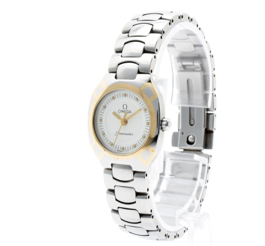 [N MINT] Omega Seamaster Polaris Cal.1460 796.1022 18KT White 22mm Ladies Watch