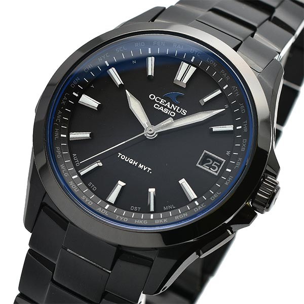 Unused CASIO OCEANUS OCW-S100B-1AJF Black Titanium Radio Solar Men Watch in Box