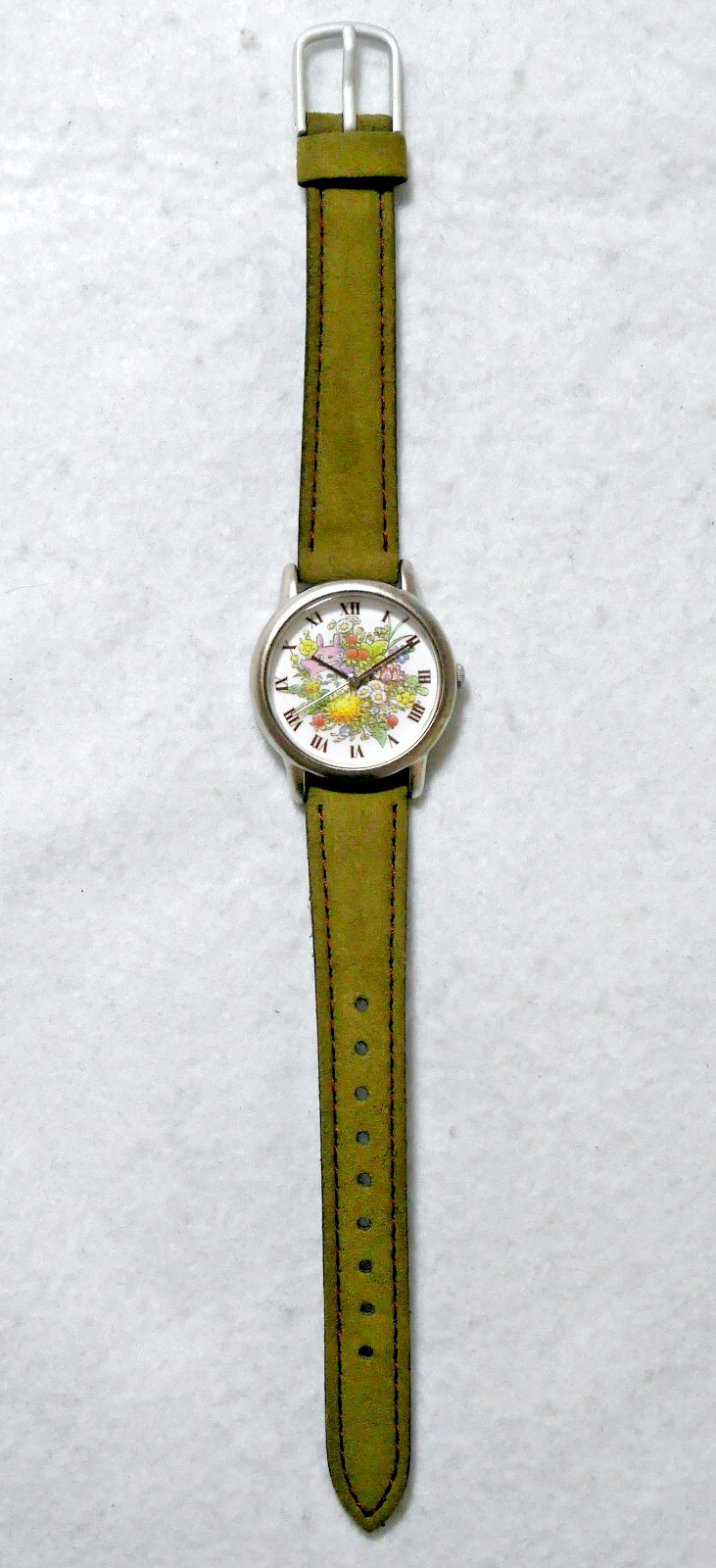 SEIKO ALBA Ghibli My Neighbor Totoro Watch ACBS551 Khaki Leather Original Box