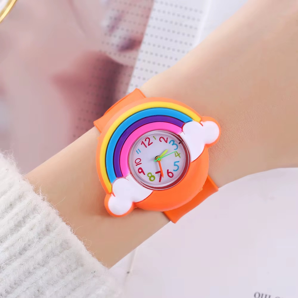 Kids Unicorn Girls Her Watch Cute 3D Adjustable Strap Age 3 To 12 Pink