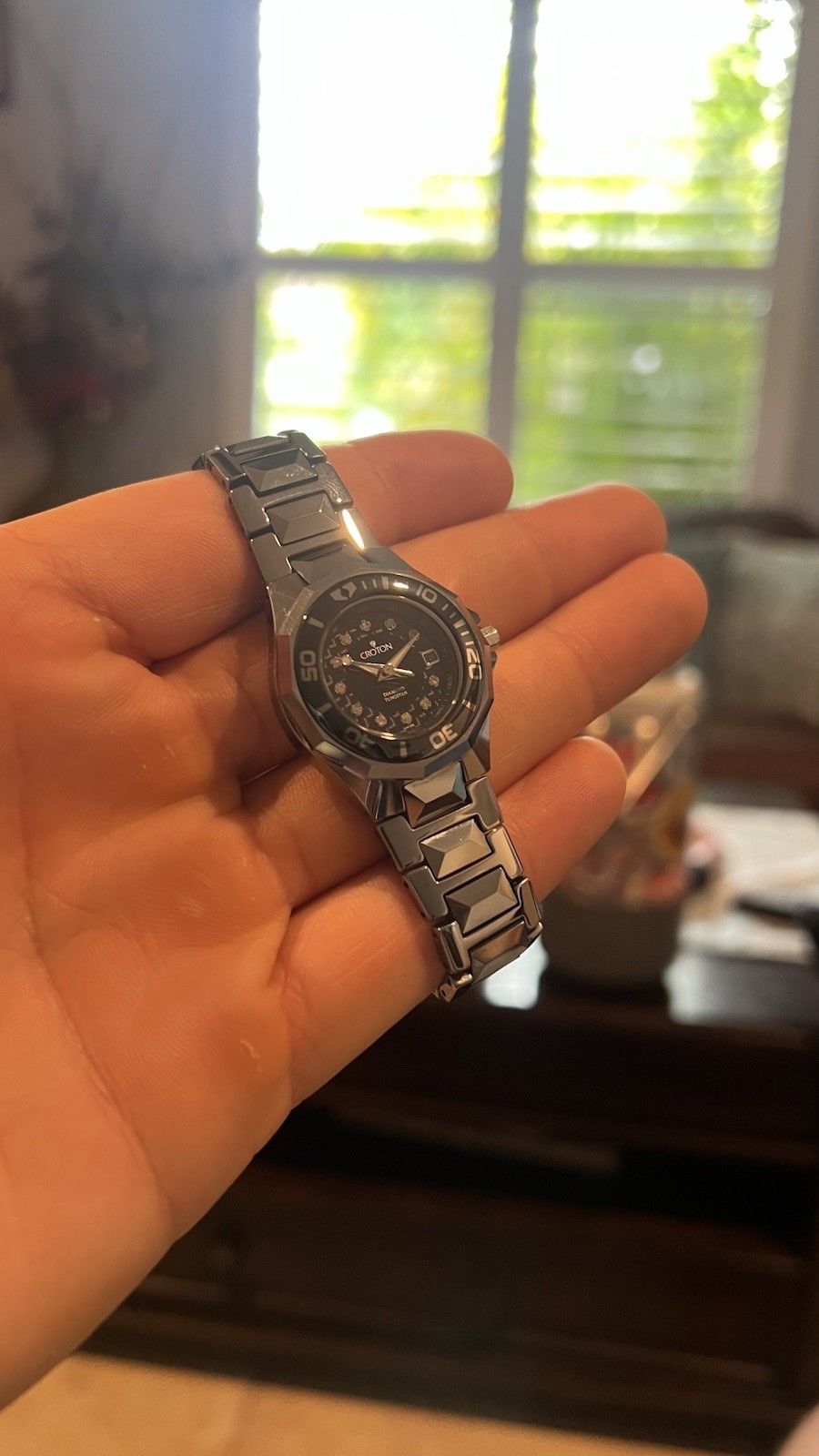 Croton Reliance Tungsten Diamond watch model CN307019