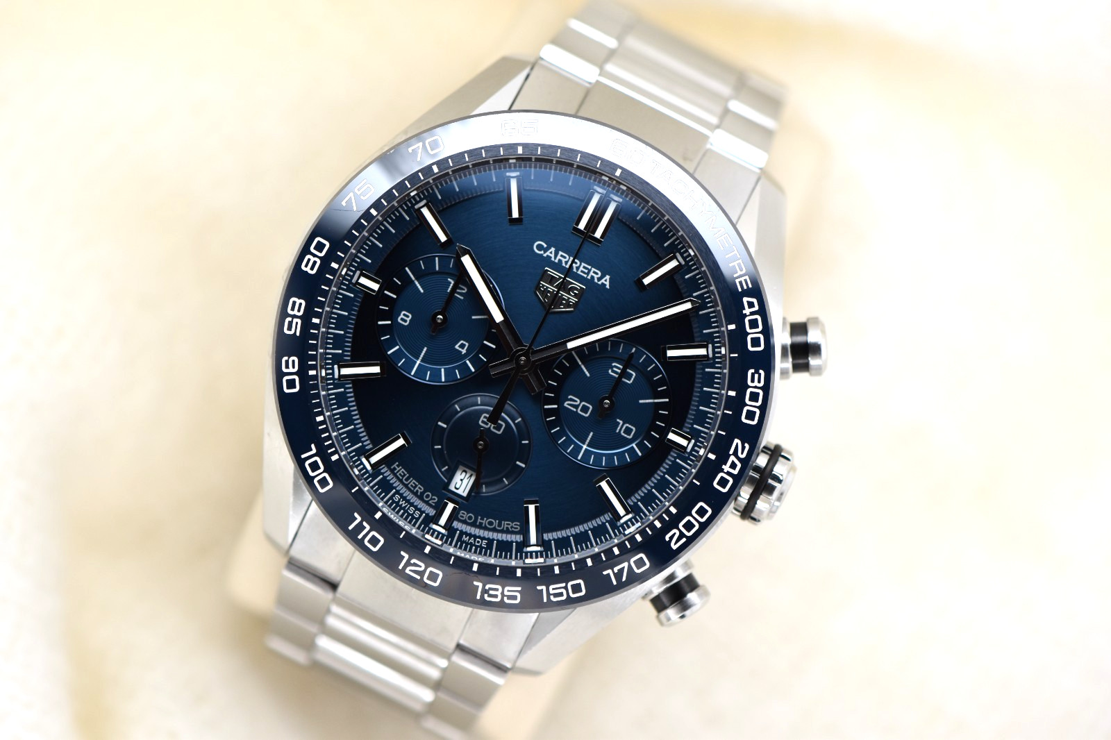 TAG Heuer Carrera Chronograph 44mm Steel Blue Dial CBN2A1A Full Set