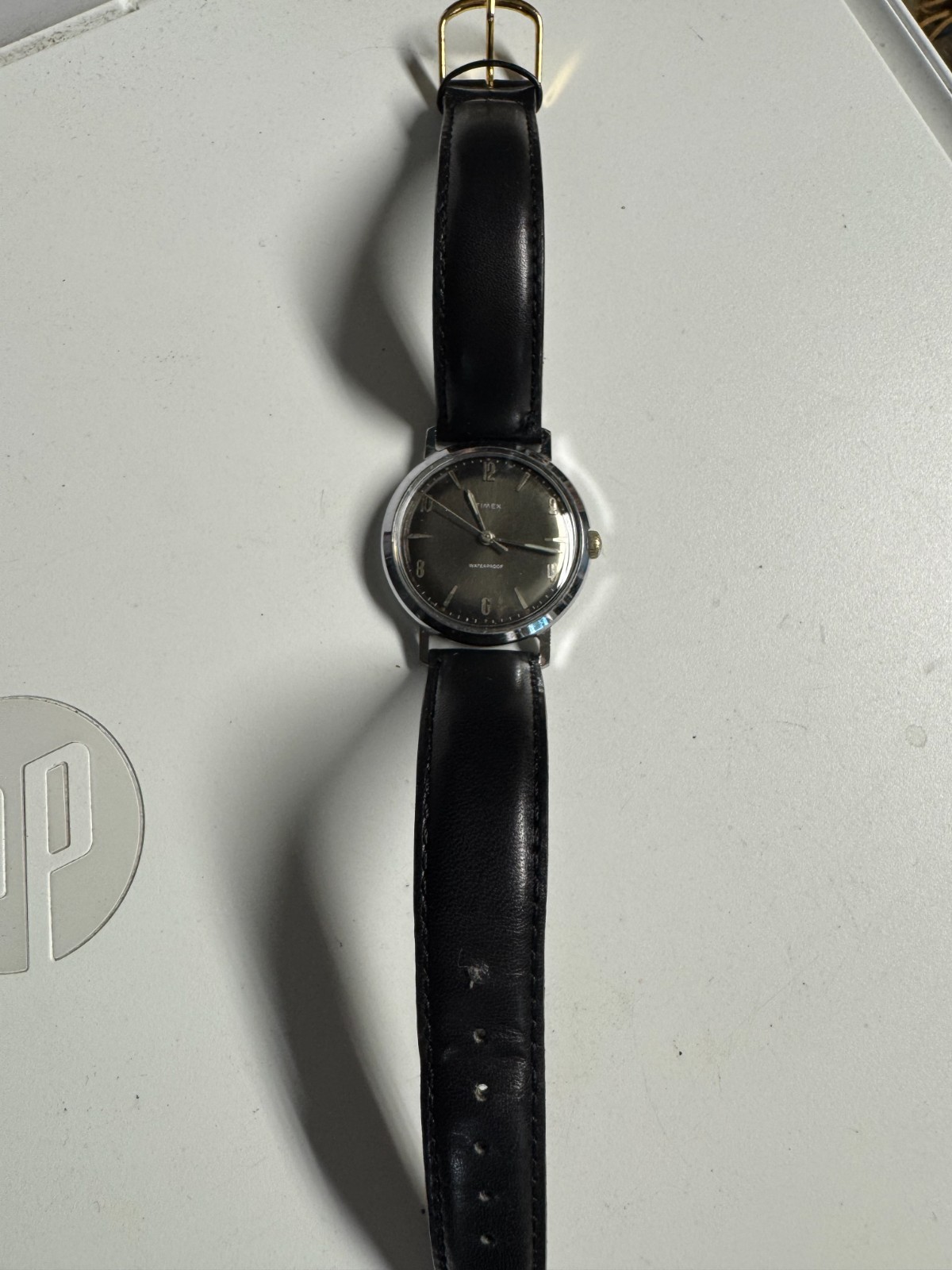 Timex Vintage 1960s Marlin Wind Up 34MM Midnight Sunburst New Crystal Runs Good